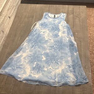 Calvin Klein Kids Dress in Blue and White Floral